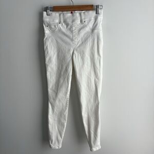 Spanx Jeans Women Small White Skinny High Rise Pants Tummy Stretch 20271R 28x27